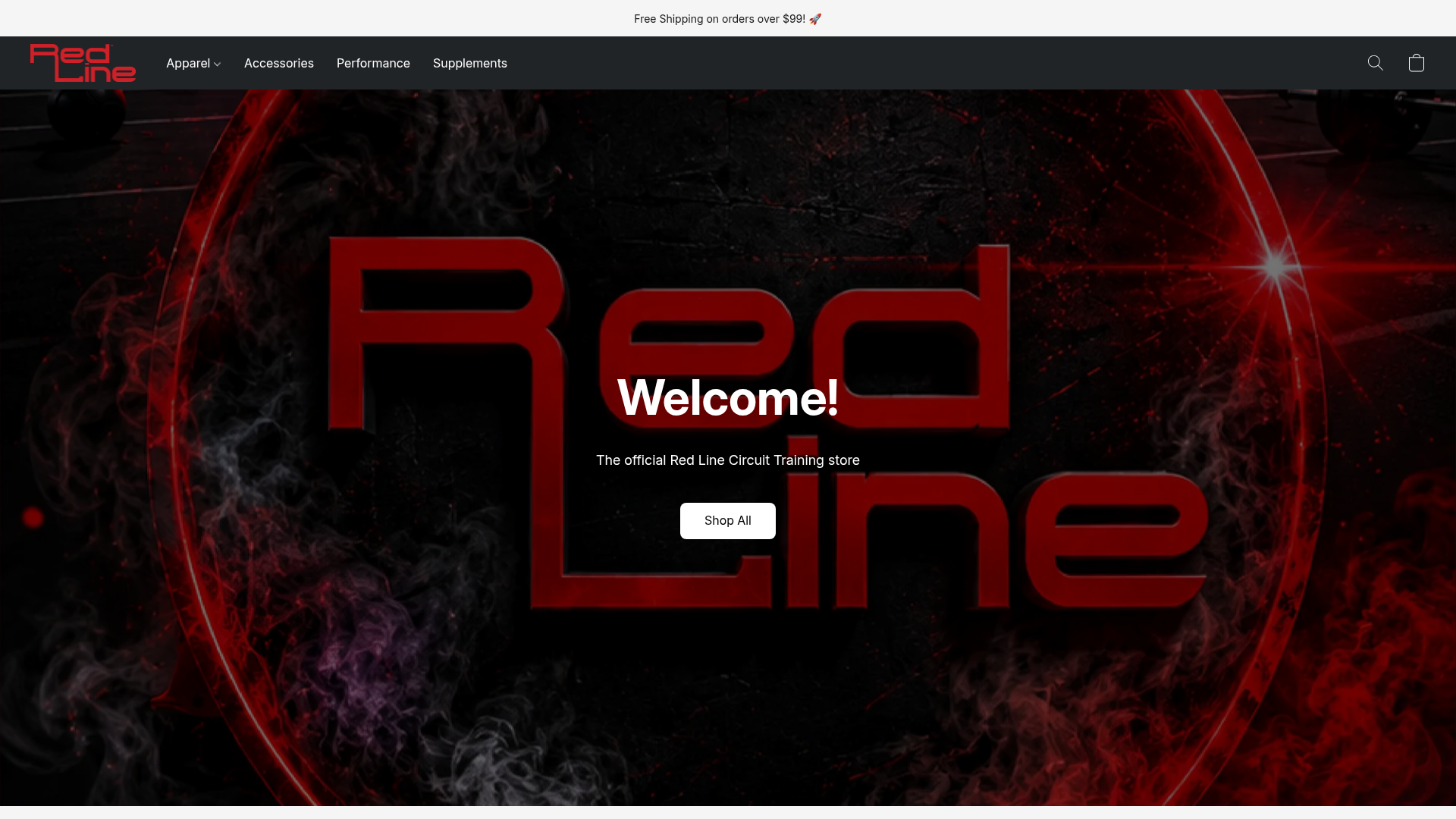Red Line Training live storefront